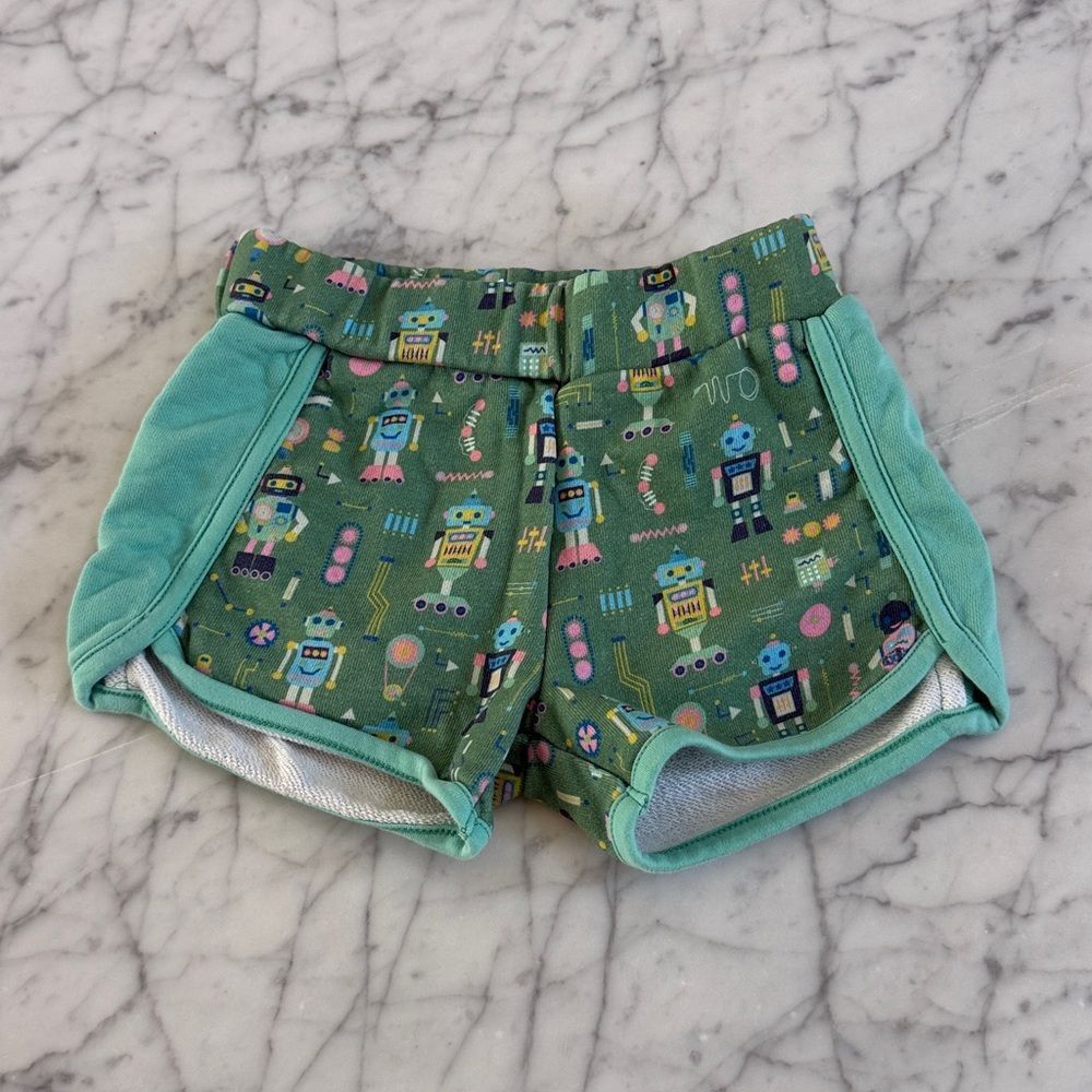 Piccolina Robot Track Shorts Sz 4T Made in Peru